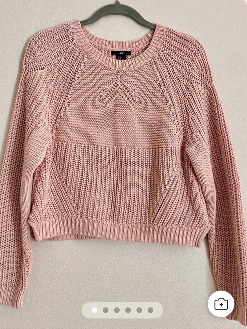 H&M Dusty Pink Chunky Knit Sweater | Size Small